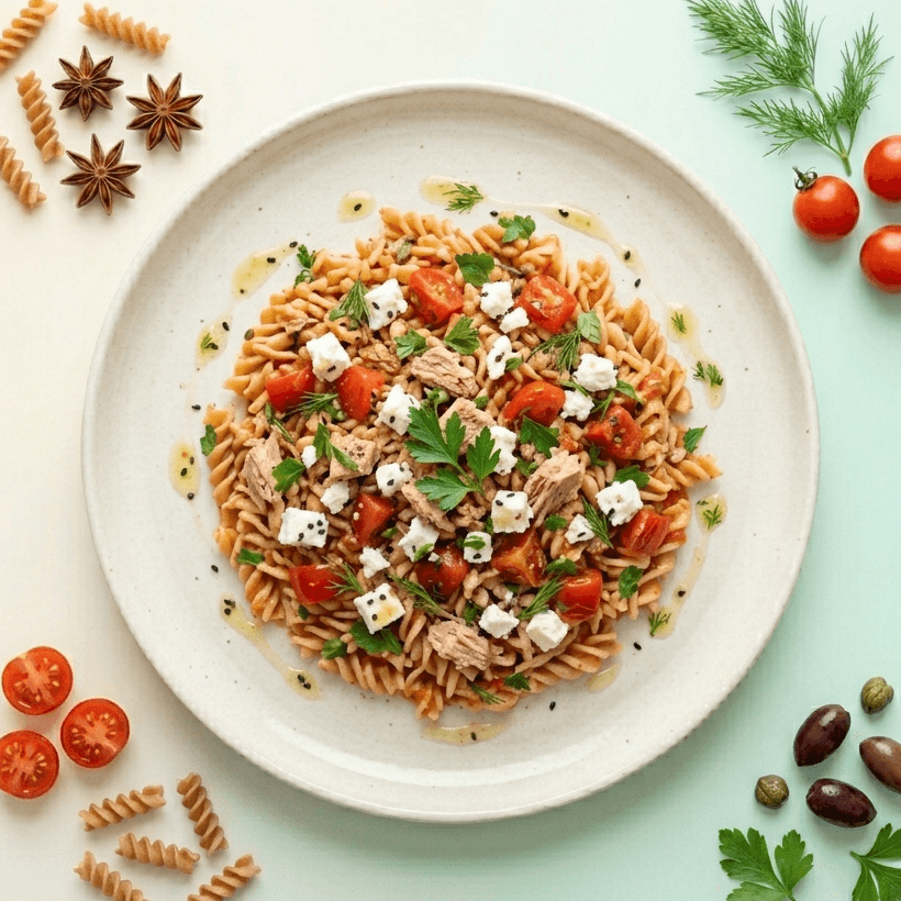 Pâtes complètes thon-tomates