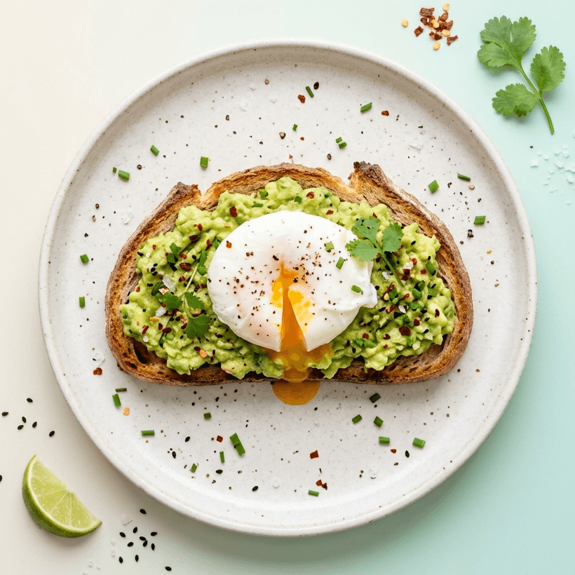 Toast avocat et œuf poché